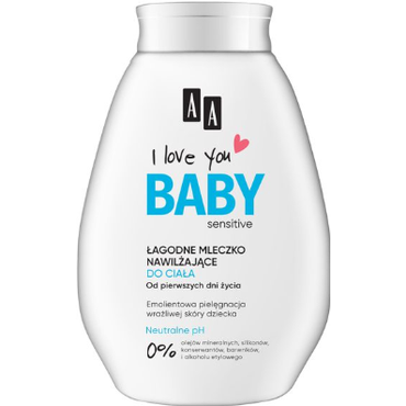 AA COSMETICS -  AA Cosmetics AA I Love You Baby łagodne mleczko nawilżające - sensitive od pierwszych dni życia