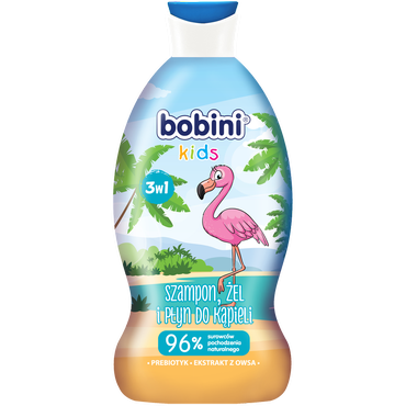 BOBINI -   Bobini Musująca malina szampon do włosów, żel i płyn do kąpieli, 330 ml