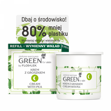 FLOSLEK -  FLOSLEK GREEN for skin Krem z groszkiem na noc (REFILL)