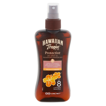 Hawaiian Tropic -   Hawaiian Tropic Protective olejek do opalania w sprayu SPF8, 200 ml