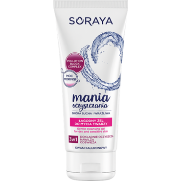 Soraya -  Soraya Mania oczyszczania Skóra sucha i wrażliwa Łagodny żel do mycia twarzy
